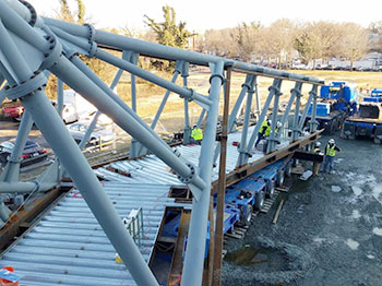 Ballston Bridge-installing strain gauges