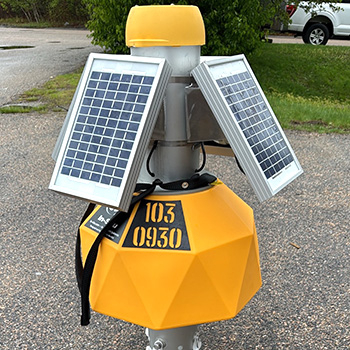 Buoy with multparameter sonde and ews datalogger