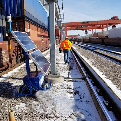 SAAX installed on track ties