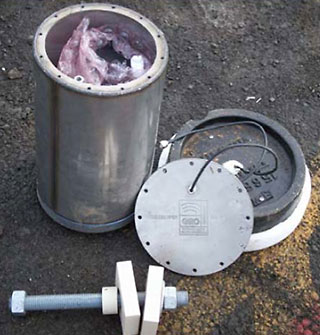 Waterproof cannister for logger