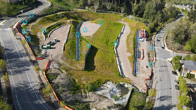 SAAV shape arrays installed at landslide remediation site