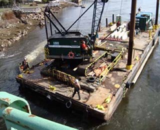 Hines Bridge Barge