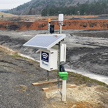 Shape array installed at CCR Pond