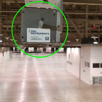 Laser-Tilt Sensor monitoring floor slab