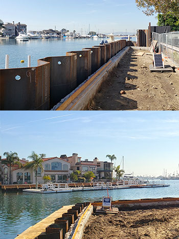 Sheet Piles for Seawall