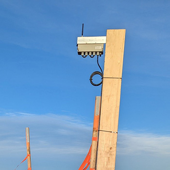 Wireless logger at oil-sands site