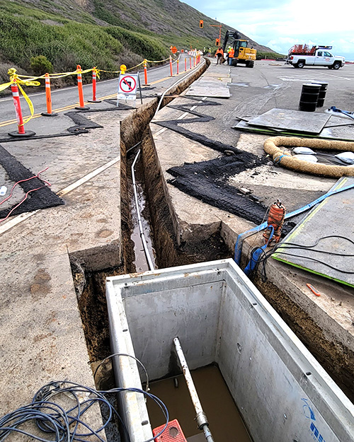 SAAX Shape Array installed in horizontal trench