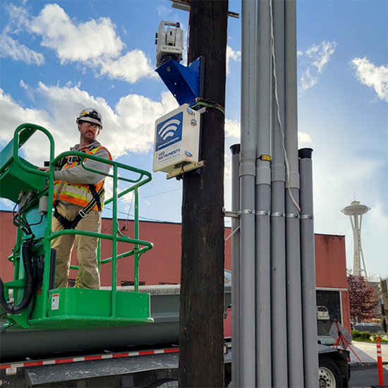 AMTS mounted on Utility Pole