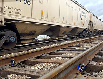 Rail Clip Prisms on Track