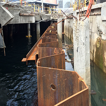 Sheet Pile Sea Wall