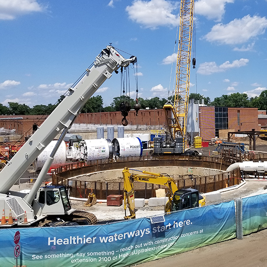 TBM will be lowered into shaft to begin its 2 mile run TBM will be lowered into shaft to begin its 2 mile run